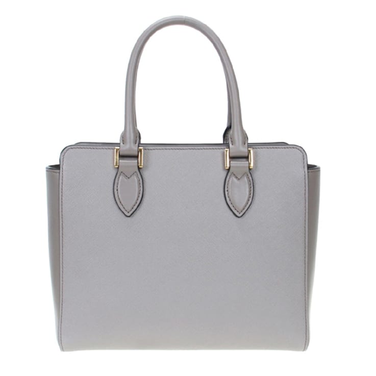 Prada Saffiano Leather Argilla Satchel Handbag - 116S2A