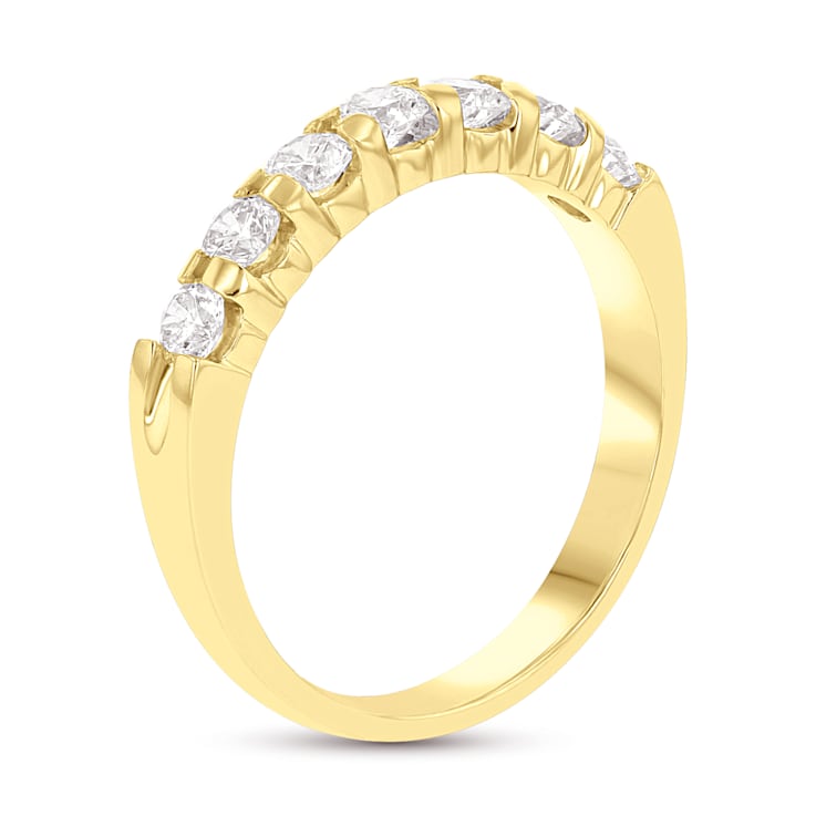 0.75cttw 7 Stone Diamond Band Ring in 14k Yellow Gold