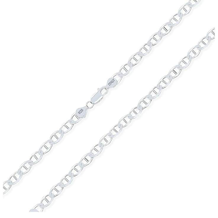 925 Sterling Silver 1.5mm Flat Marina Chain Necklace - 16"