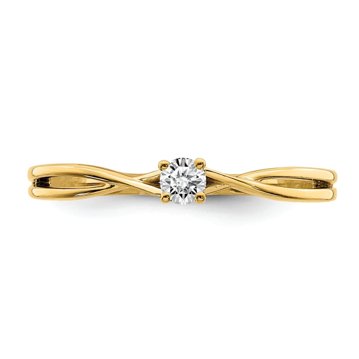 14K Yellow Gold First Promise Diamond Promise/Engagement Ring 0.11ctw