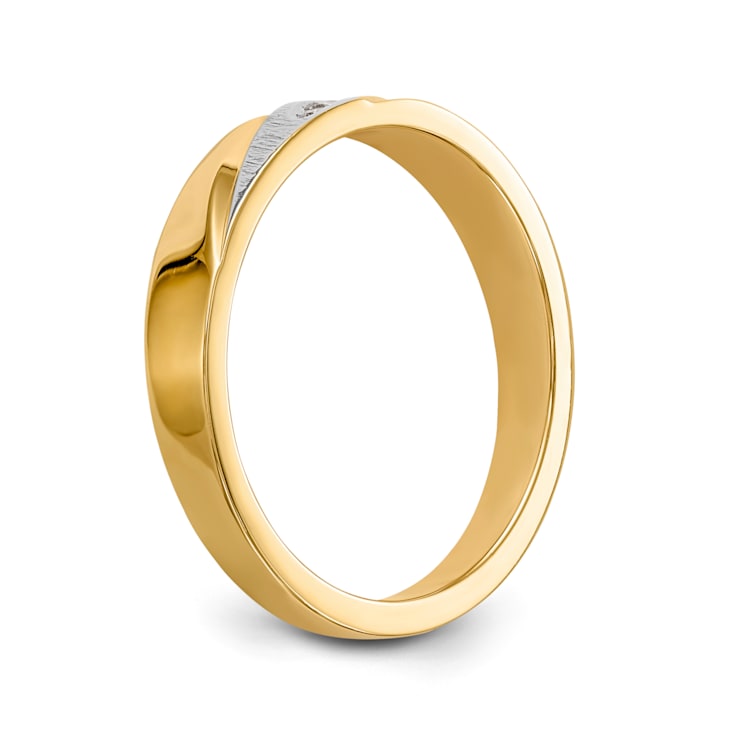 14K Yellow Gold AA Quality Ladies Wedding Band
