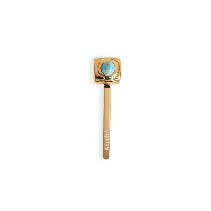 Altachè 14K Yellow Gold Over Stainless Steel Turquoise
"Squared" Eyewear Charm