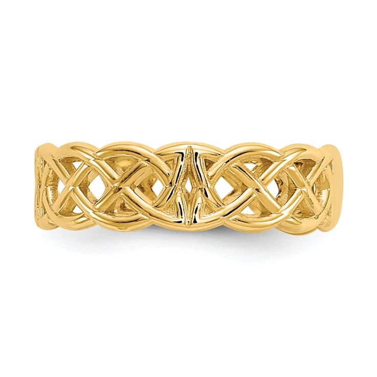 14K Yellow Gold Celtic Toe Ring