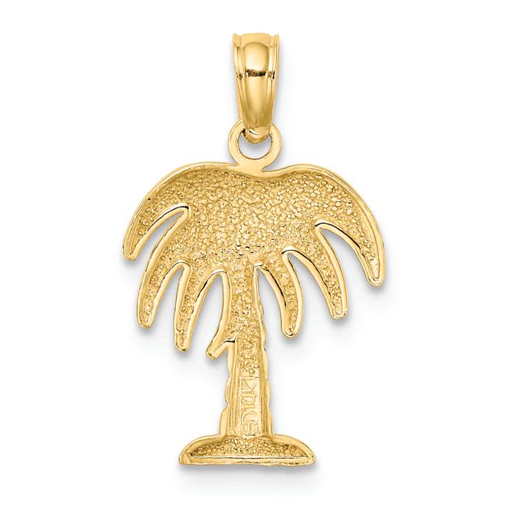 10K Yellow Gold Charleston Palm Tree Charm