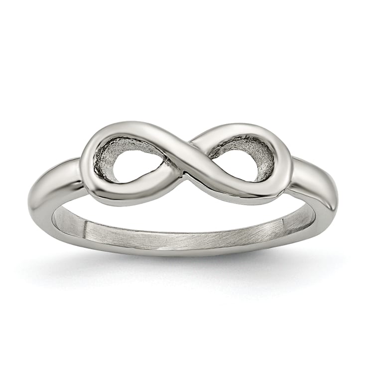 Stainless Steel Polished Infinity Symbol Ring
