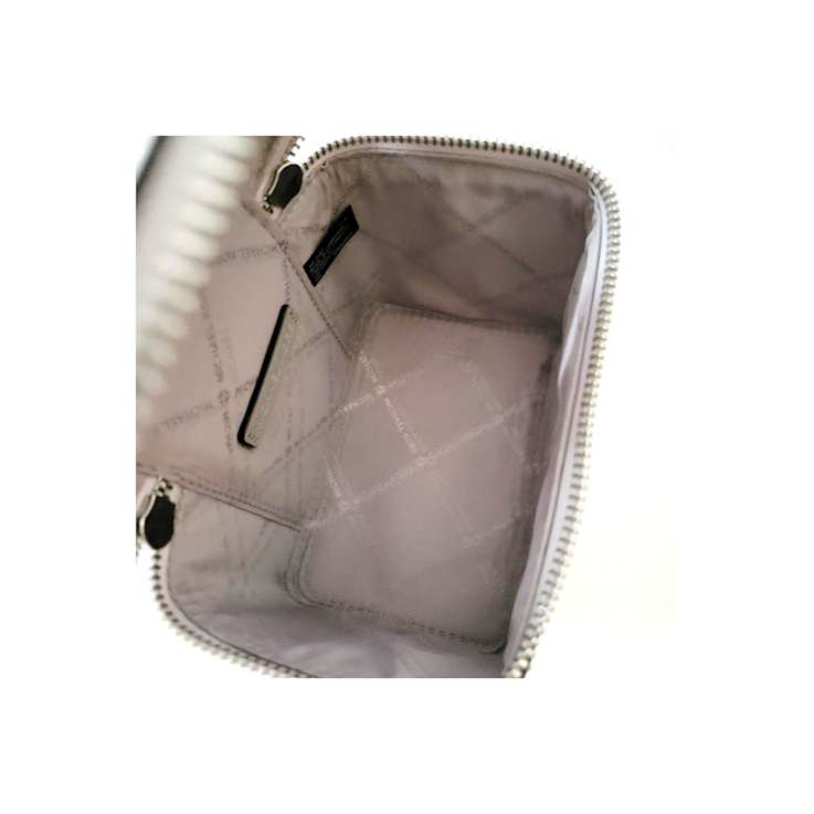 Michael Kors Sandrine Small Box Crossbody Trunk Silver Rhinestone Handbag