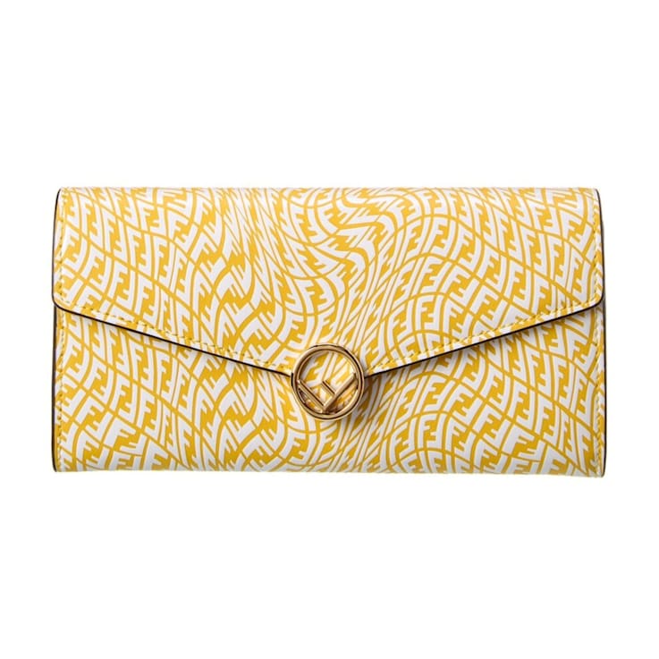 Fendi wallet yellow cheap