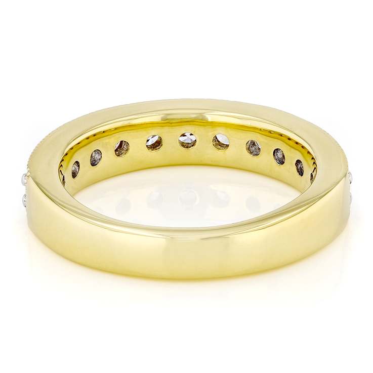 Lab-Grown Diamond Band Ring In 14K Yellow Gold Over Sterling Silver 1.00ctw