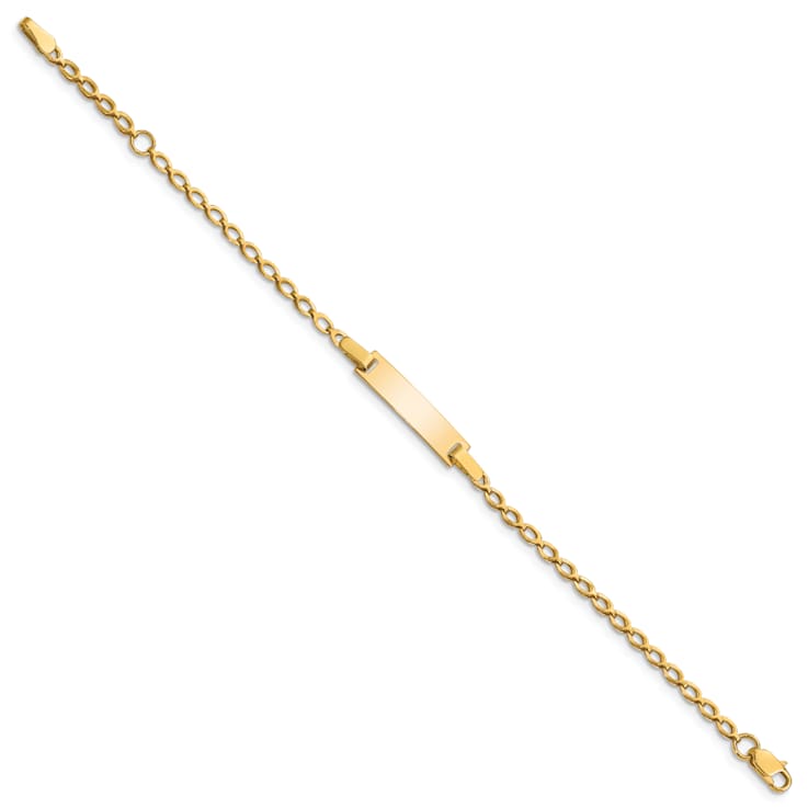 14k Yellow Gold Children's Polished ID Bracelet