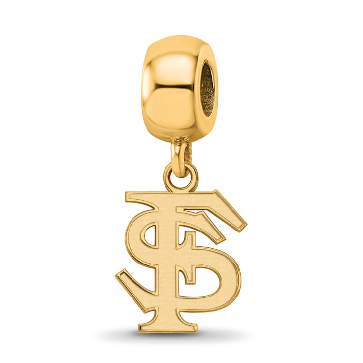 14K Yellow Gold Over Sterling Silver LogoArt Florida State University
Small Dangle Bead