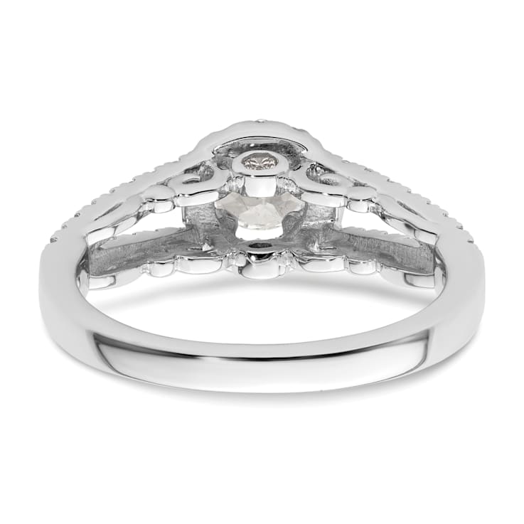 Rhodium Over 14K White Gold Eternal Promise Lab Grown Diamond Halo
Complete Ring 1.008ctw