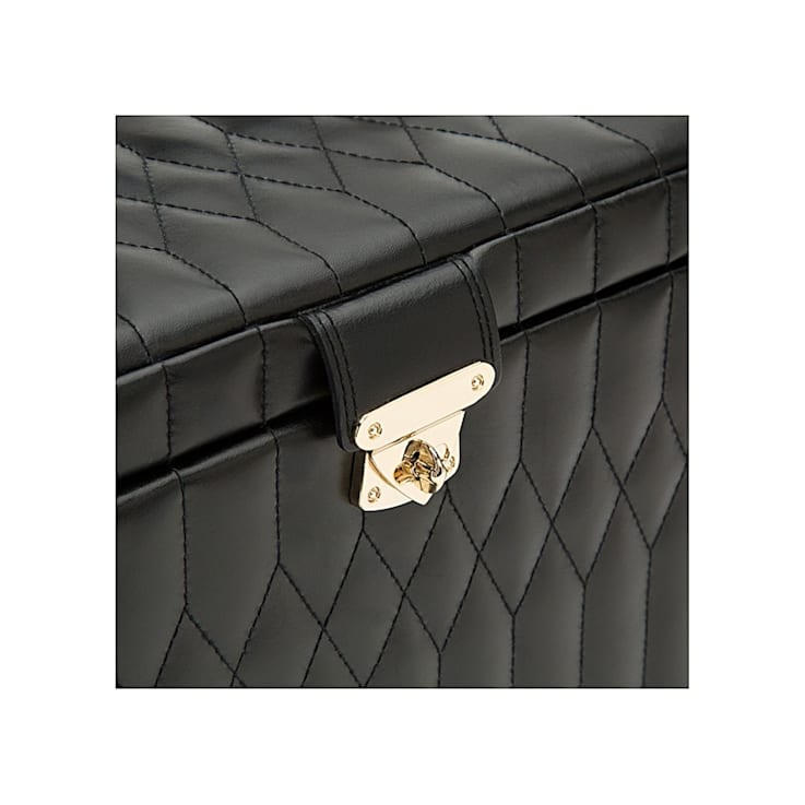 Caroline Extra Large Jewelry Box Black By Wolf