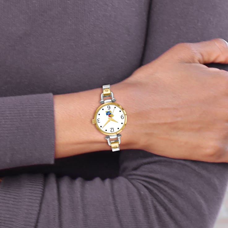 LogoArt University of Kansas Elegant Ladies Two-tone Watch