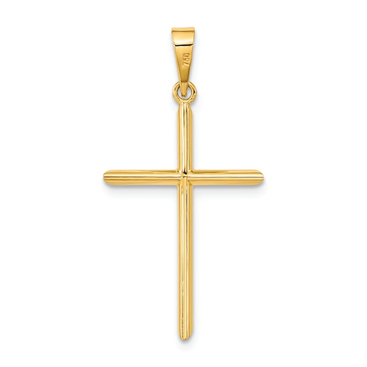 14k Yellow Gold Polished Cross Pendant