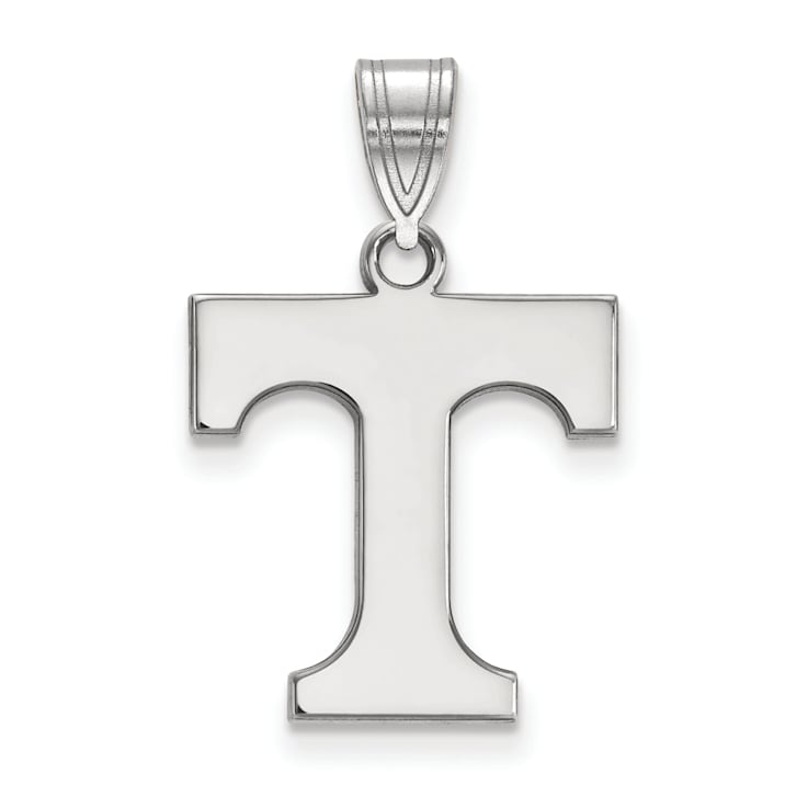 Rhodium Over Sterling Silver LogoArt University of Tennessee Medium Pendant