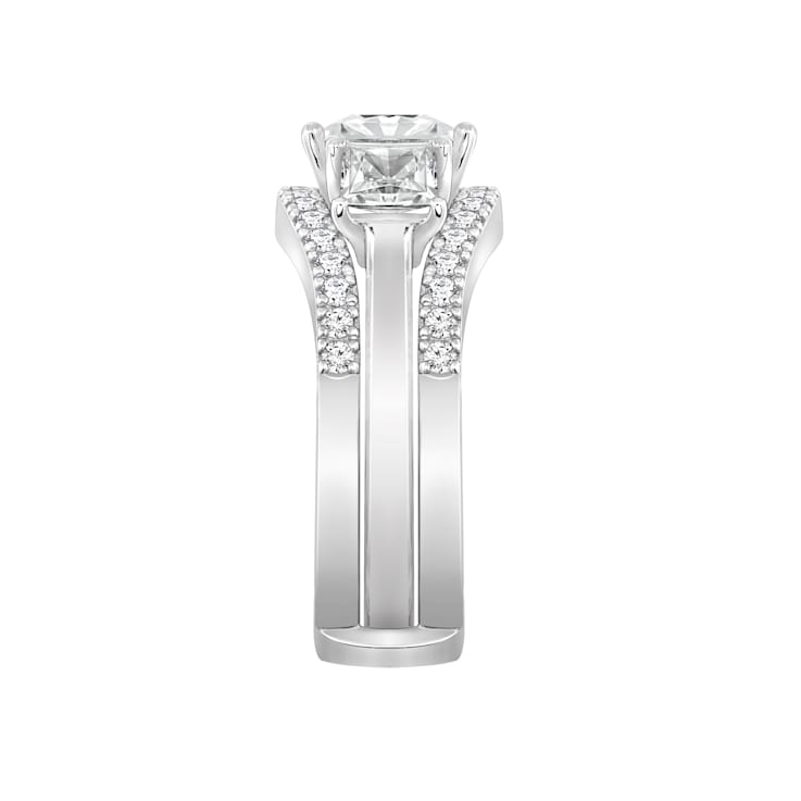 White Cubic Zirconia Platinum Over Sterling Silver Ring 3.51ctw