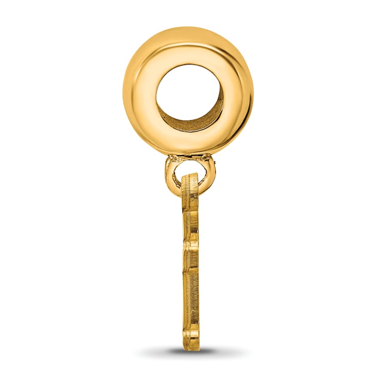 14K Yellow Gold Over Sterling Silver LogoArt Baylor University Extra
Small Dangle Bead