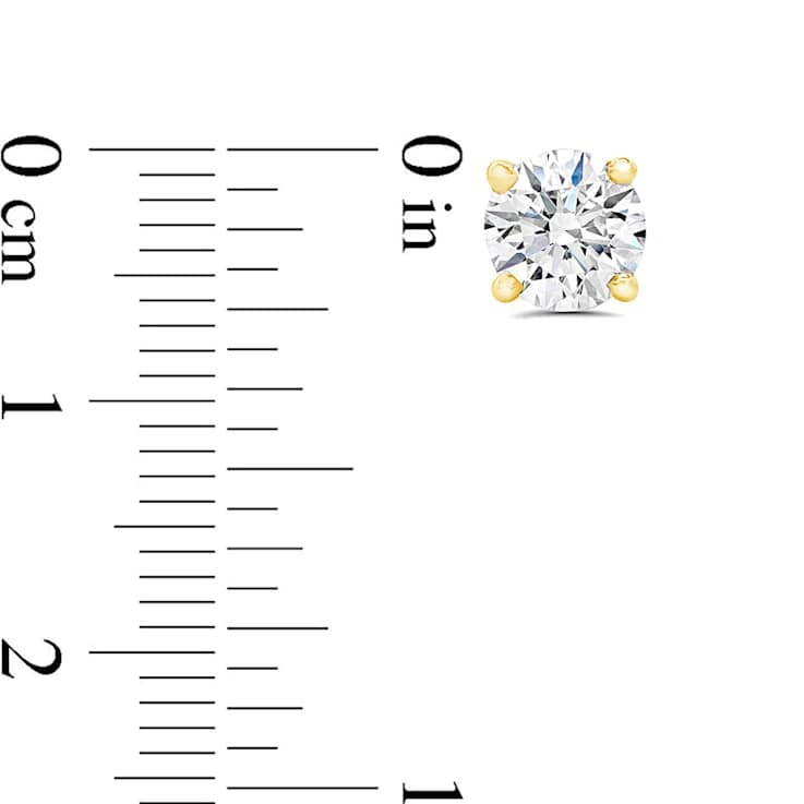Lab Grown White Diamond 14K Yellow Gold Stud Earrings VS1 Clarity E
Color, IGI Certified 2ctw