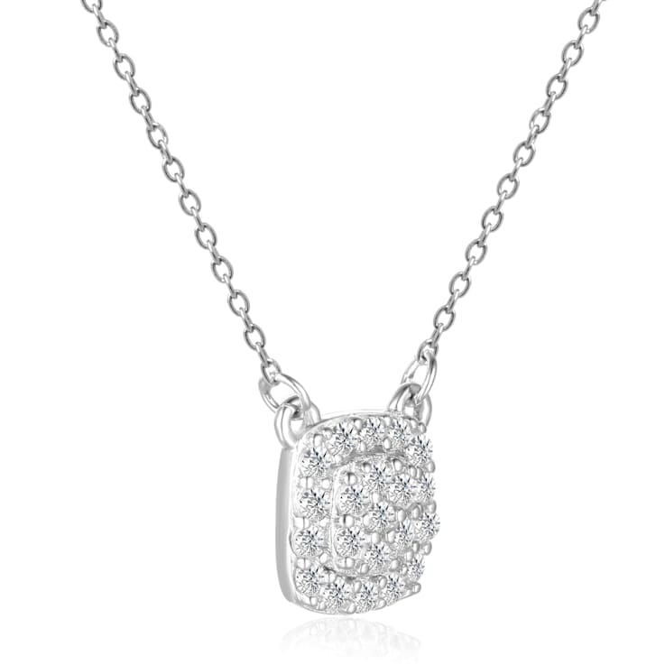 White Topaz Sterling Silver Necklace, 16 Inches