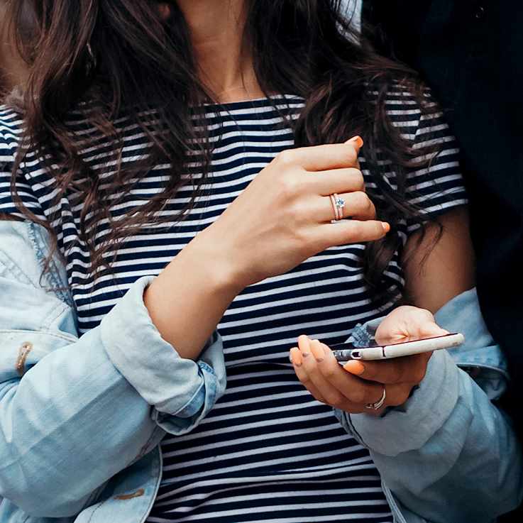 Aquamarine and Diamond 10K Rose Gold Bridal Ring Set 1.04ctw