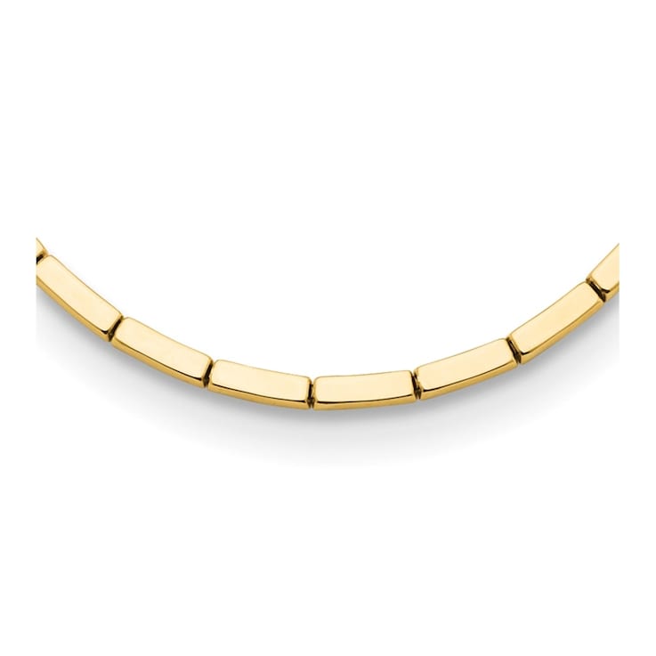 14K Yellow Gold 4mm Multi-bar 16.5-inch Necklace