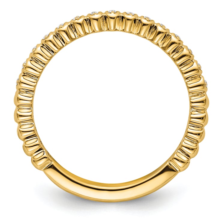 14K Yellow Gold Stackable Expressions Diamond Ring 0.045ctw