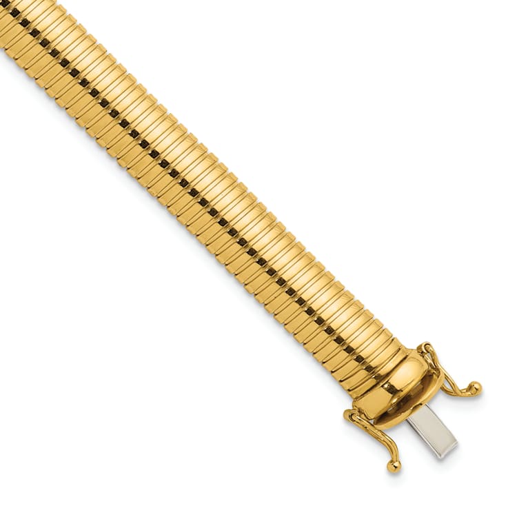 14K Yellow Gold 8.4mm 7.25 inch Omega Bracelet