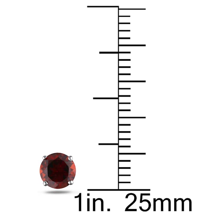 Garnet 14K White Gold Earrings 1.30ctw