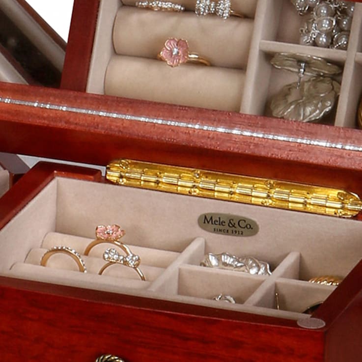 Mele and Co Harmony Wooden Musical Jewelry Box