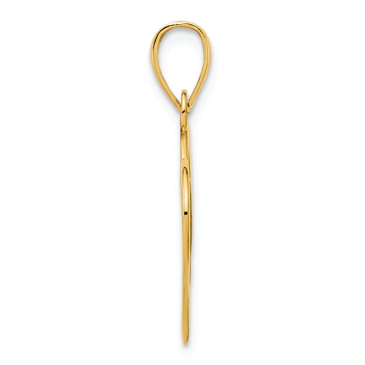 14k Yellow Gold #15 Heart Pendant