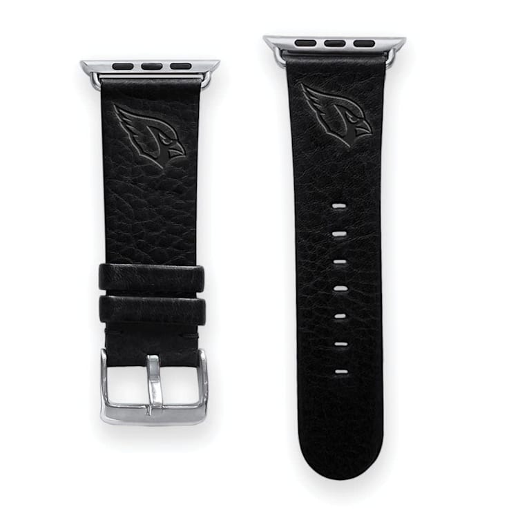 Gametime Arizona Cardinals Leather Band fits Apple Watch (42/44mm M/L
Black). Watch not included.