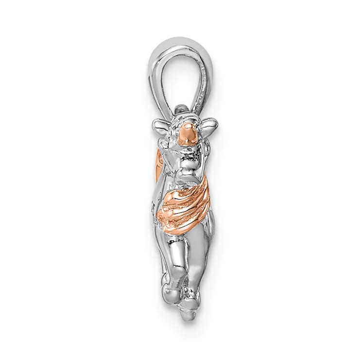 Rhodium Over Sterling Silver with 14K Rose Gold Over Sterling Silver 3D
Unicorn Pendant