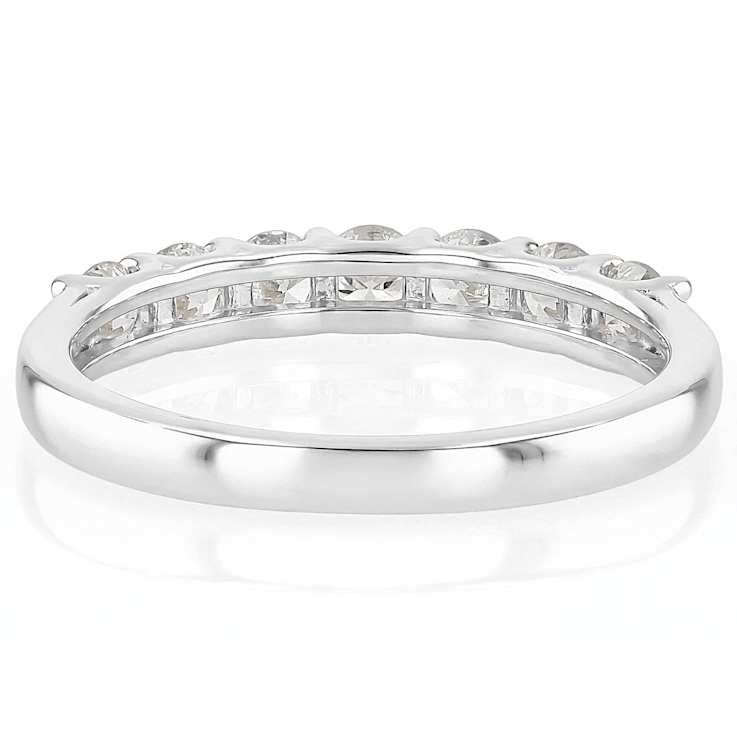 Lab-Grown Diamond Band Ring In Sterling Silver 0.60ctw
