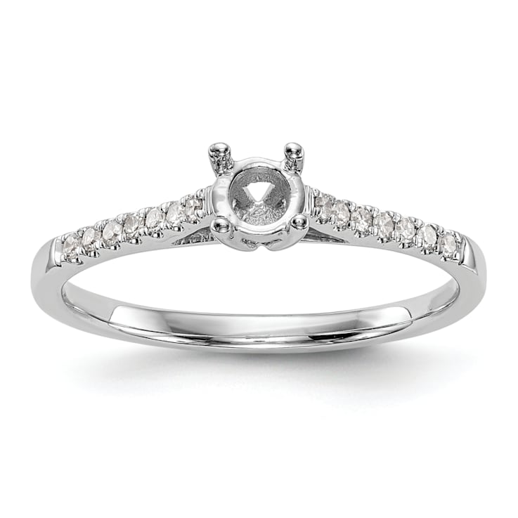 Rhodium Over 14K White Gold First Promise Diamond Promise/Engagement
Ring 0.18ctw