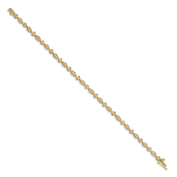 14k Yellow Gold Diamond Bracelet
