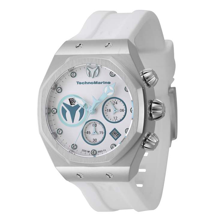 Technomarine Reef 40.0mm White Dial Gray Bezel White Silicone Strap
Chronograph Quartz Watch
