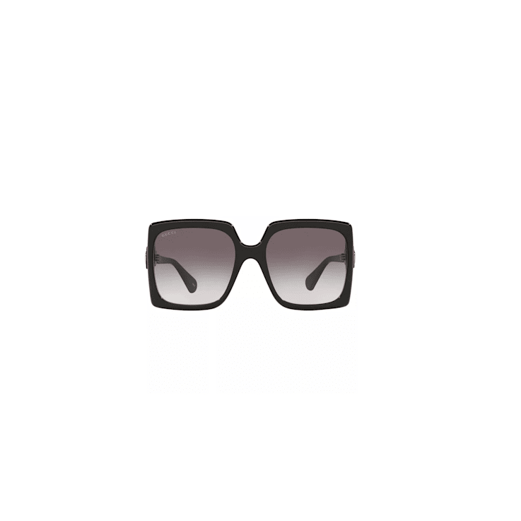 Gucci Oversized Square Sunglasses Black/Gray Gradient 60mm