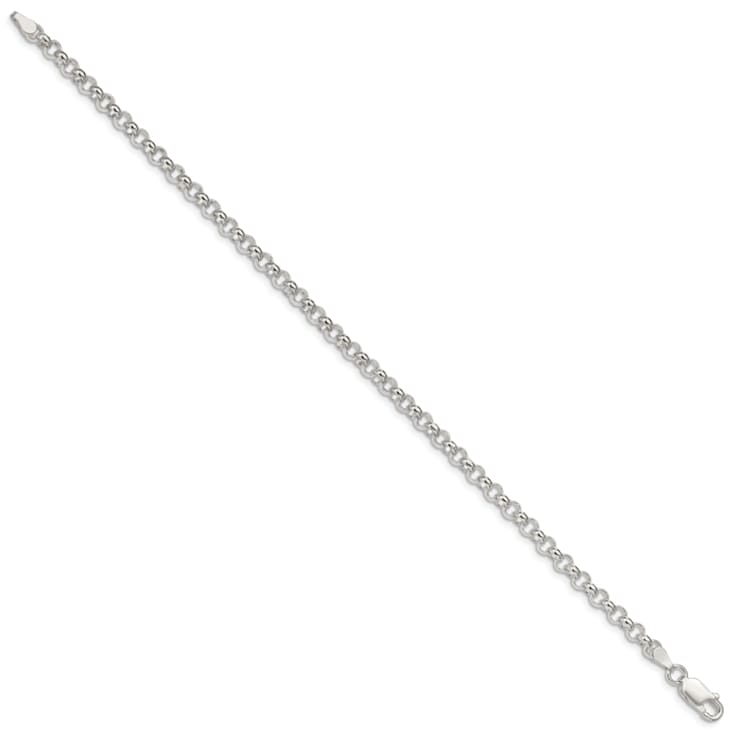 Sterling Silver 4mm Rolo Chain Bracelet
