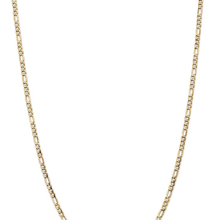 14k Yellow Gold 3.5mm Figaro Link 22 Inch Chain