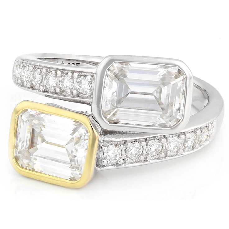 Classic Moissanite Tennis Bracelet In Two-Tone Gold And
Platinum-Enhanced Sterling Silver