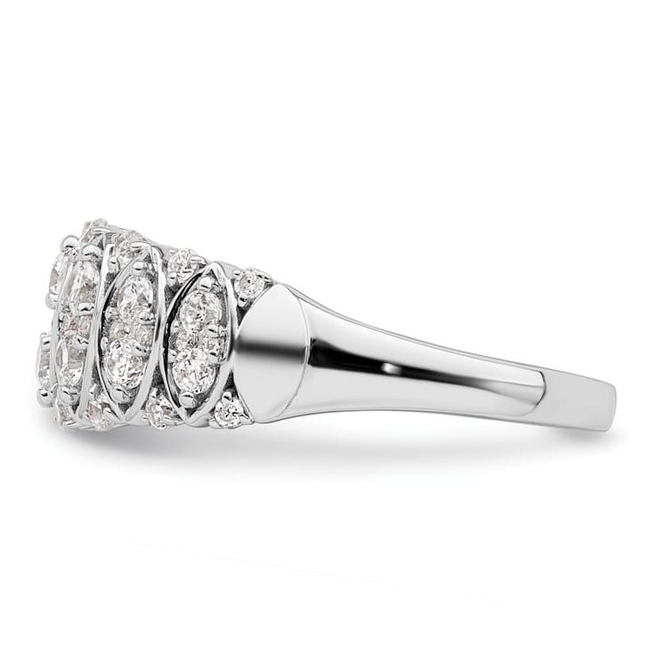 Rhodium Over 14K White Gold Diamond Band 0.76ctw