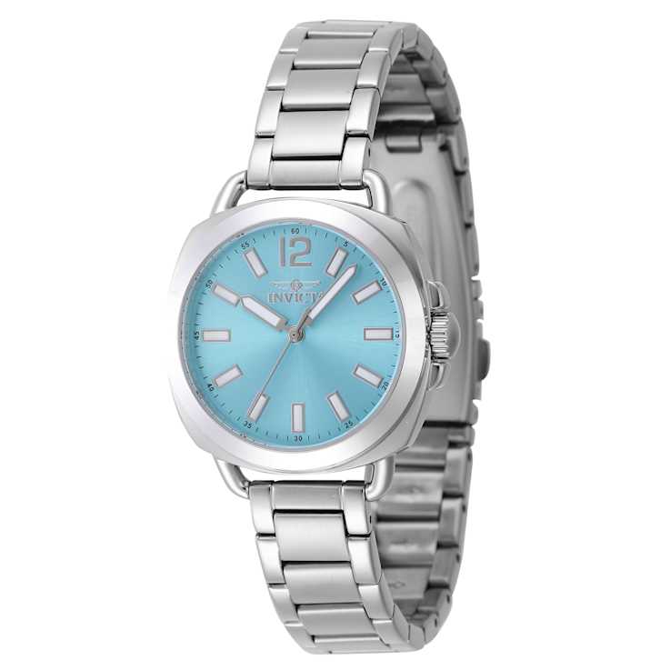 Invicta Wildflower 32mm Light Blue Dial Stainless Steel Bracelet Quartz Watch