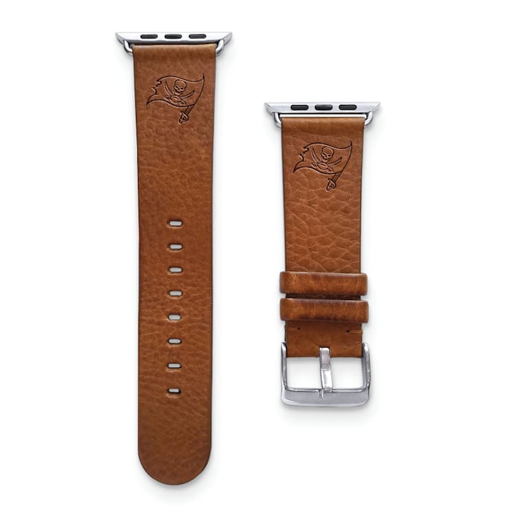 Gametime Tampa Bay Buccaneers Leather Band fits Apple Watch (38/40mm M/L
Tan). Watch not included.