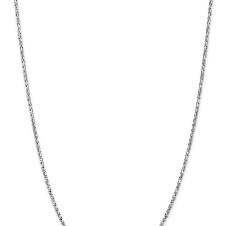 14k White Gold 2.25mm Parisian Wheat Chain 22 Inches