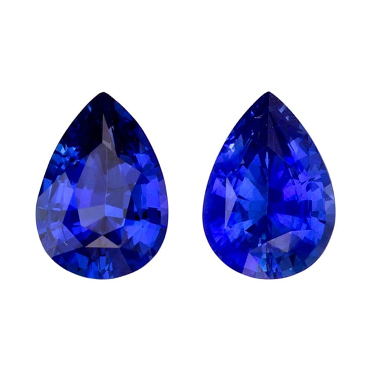Sapphire 7x5mm Pear Shape Matched Pair 1.52ctw