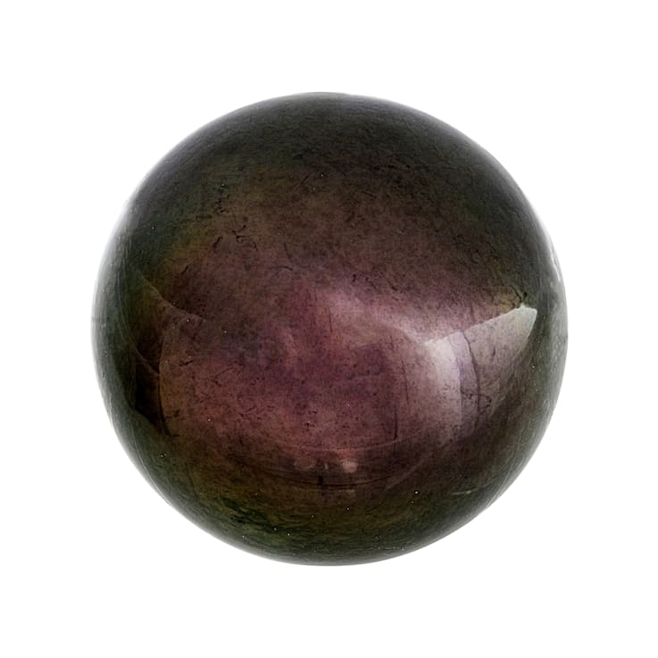 Cultured Tahitian Pearl 17.17mm Near Round Aubergine With Green Overtone