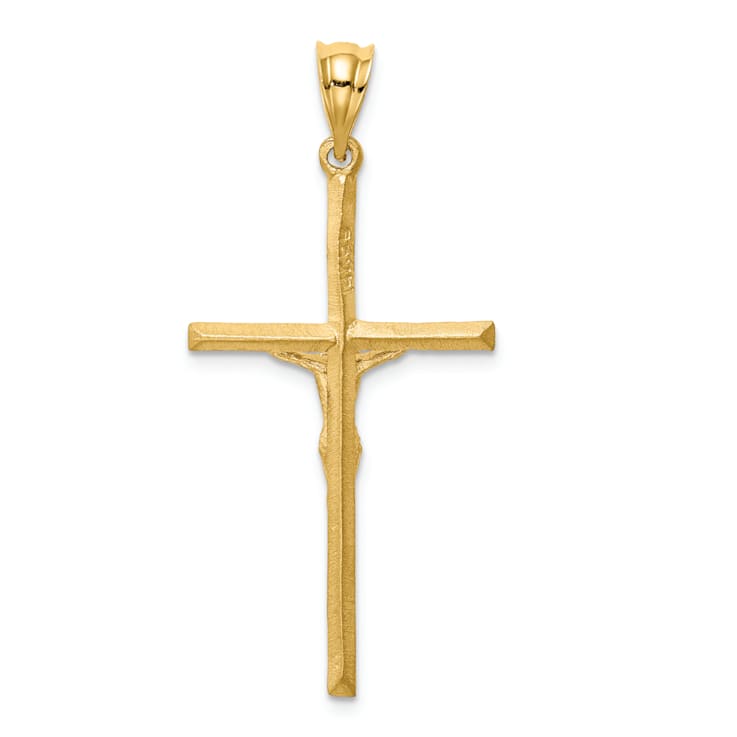 ★COURONNE★ Toffee Cross 16_RCBRX23220YEL Diamond Open Trefoil Cross Necklace 1/4 ct tw 14K Yellow