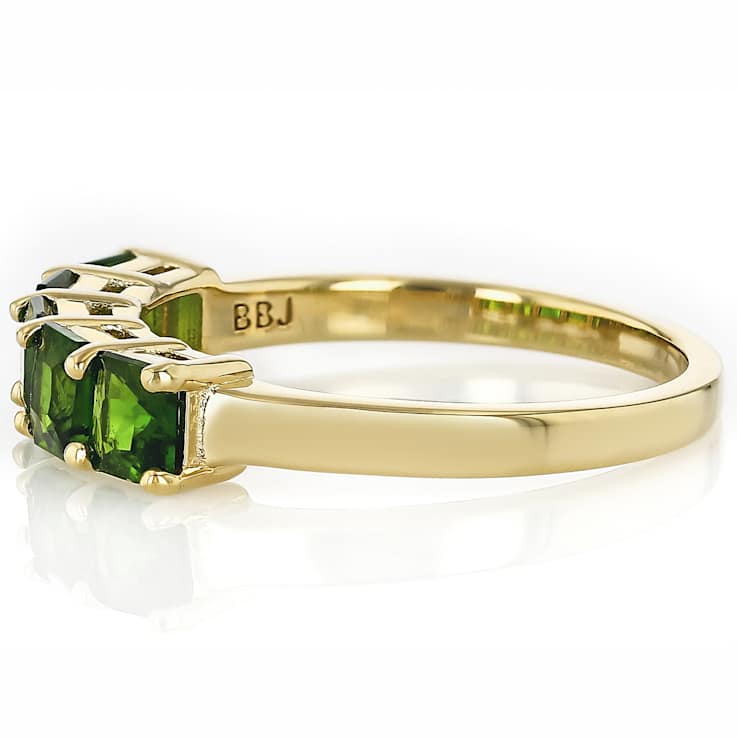 Chrome Diopside Square Octagonal Band Ring In 18K Gold Over Sterling
Silver 1.55ctw