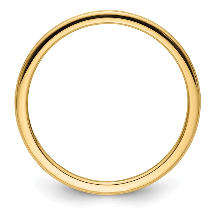 10K Yellow Gold 1.2mm Half Round Satin Stackable Expressions Band