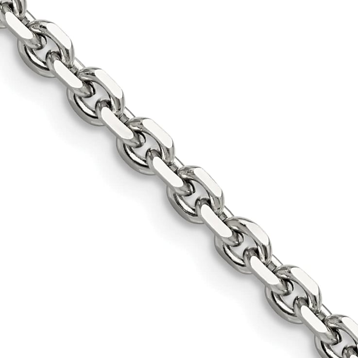 Stainless Steel 4mm Cable Link 20 inch Chain Necklace - SSW627